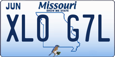 MO license plate XL0G7L