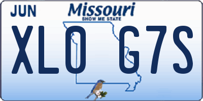 MO license plate XL0G7S
