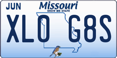 MO license plate XL0G8S