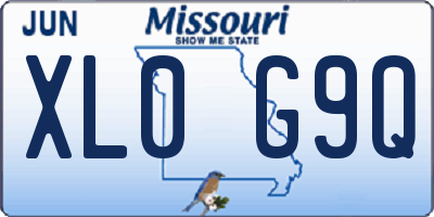MO license plate XL0G9Q