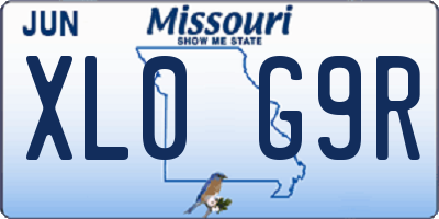 MO license plate XL0G9R