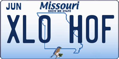 MO license plate XL0H0F