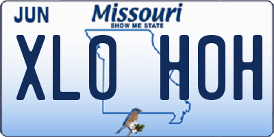 MO license plate XL0H0H