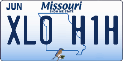 MO license plate XL0H1H