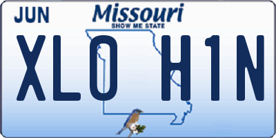 MO license plate XL0H1N