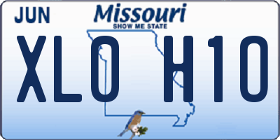 MO license plate XL0H1O