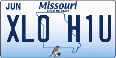MO license plate XL0H1U