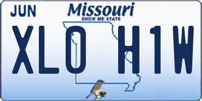 MO license plate XL0H1W