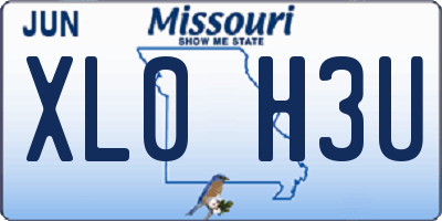 MO license plate XL0H3U
