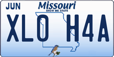 MO license plate XL0H4A