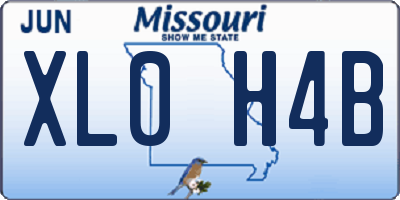 MO license plate XL0H4B