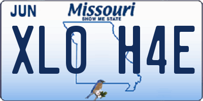 MO license plate XL0H4E