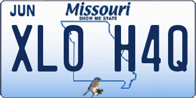 MO license plate XL0H4Q