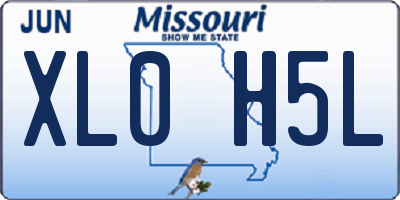 MO license plate XL0H5L