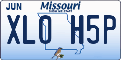 MO license plate XL0H5P