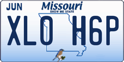 MO license plate XL0H6P