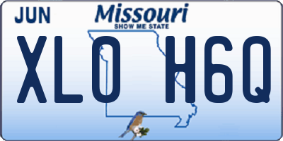 MO license plate XL0H6Q