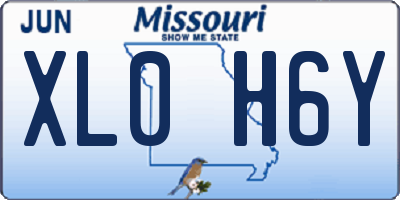 MO license plate XL0H6Y