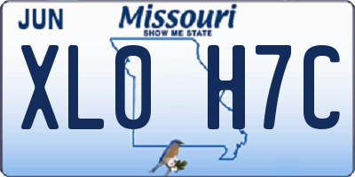 MO license plate XL0H7C