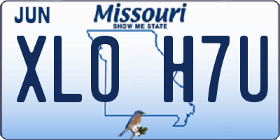 MO license plate XL0H7U