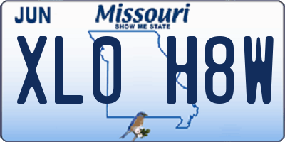 MO license plate XL0H8W