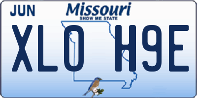 MO license plate XL0H9E