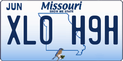 MO license plate XL0H9H