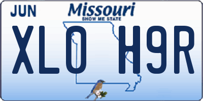 MO license plate XL0H9R