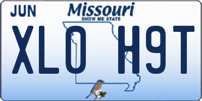 MO license plate XL0H9T