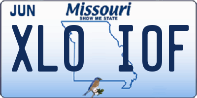 MO license plate XL0I0F