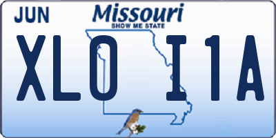 MO license plate XL0I1A