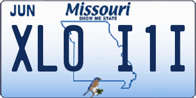 MO license plate XL0I1I