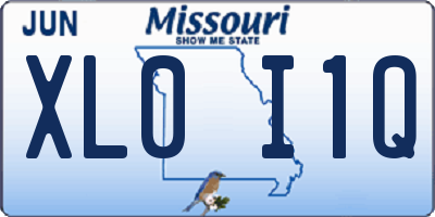 MO license plate XL0I1Q