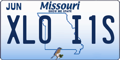 MO license plate XL0I1S