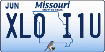 MO license plate XL0I1U