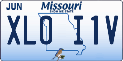 MO license plate XL0I1V