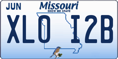 MO license plate XL0I2B