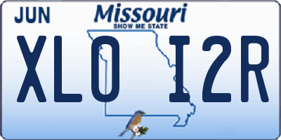MO license plate XL0I2R