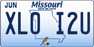MO license plate XL0I2U