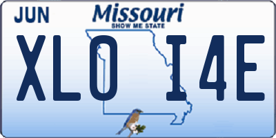 MO license plate XL0I4E