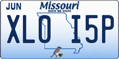 MO license plate XL0I5P