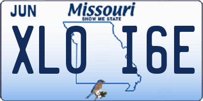MO license plate XL0I6E