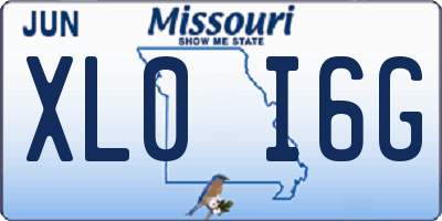 MO license plate XL0I6G
