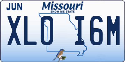 MO license plate XL0I6M