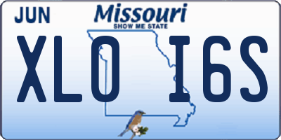 MO license plate XL0I6S