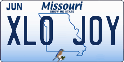 MO license plate XL0J0Y