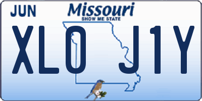 MO license plate XL0J1Y