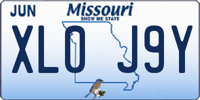 MO license plate XL0J9Y