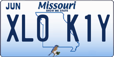 MO license plate XL0K1Y