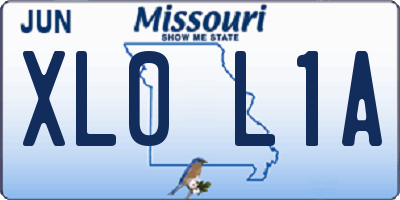 MO license plate XL0L1A